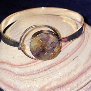 Raw Amethyst natural gemstone handcrafted bracelet